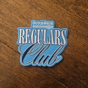 Dutch Bros Coffee Blue And White Embroidered Patch